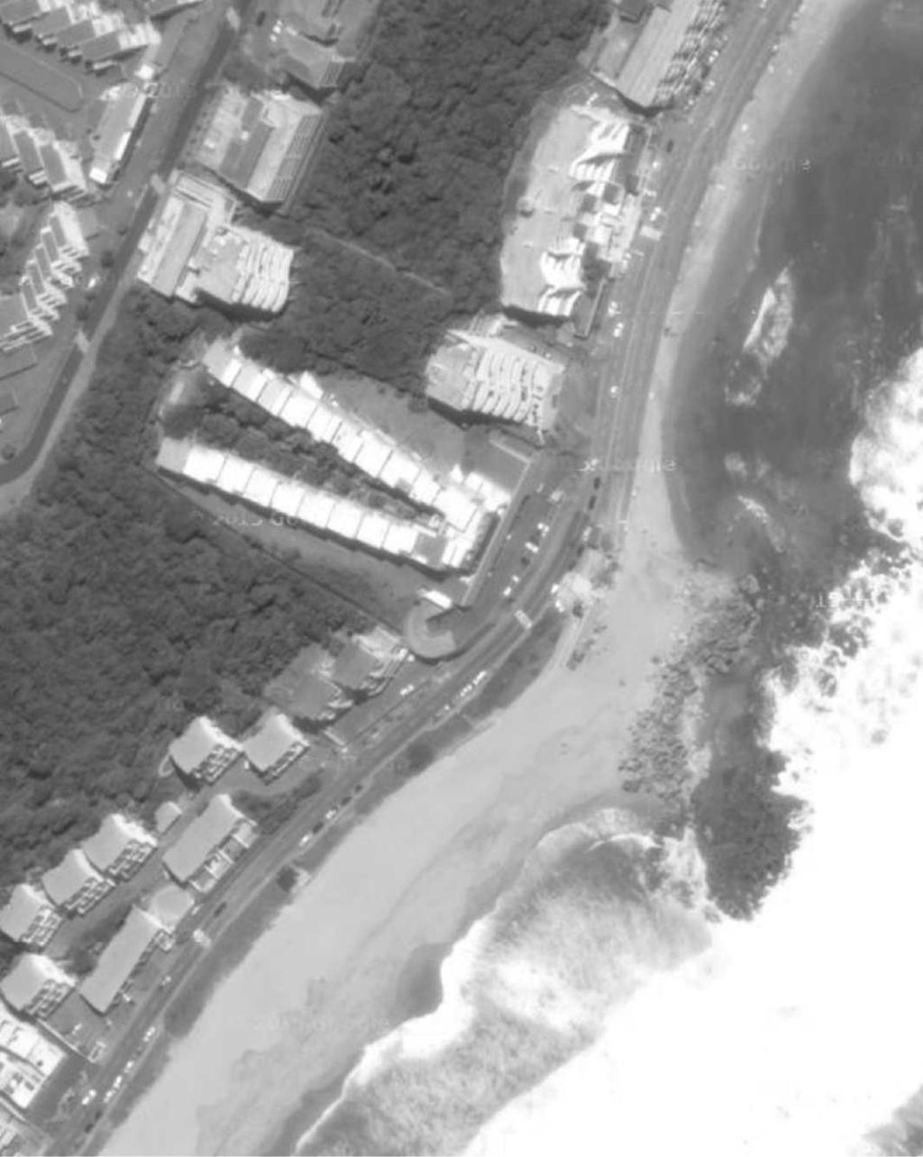 LOCATION OF THE TOWER - elevated site allows good visibility of the beach - the road level at this point is higher than the