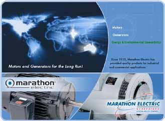 Marathon Electric Web Site: Marathon s world-class website is jam packed with tons of