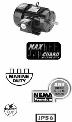 Blue Chip Severe Duty / Automotive Duty NEMA Premium XRI IEEE-841 Totally Enclosed, Rigid Base, Three Phase Applications: For extreme applications in the process industries such as chemical plants,