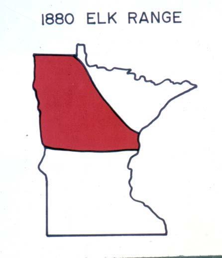 1880 elk range Elk moving north to