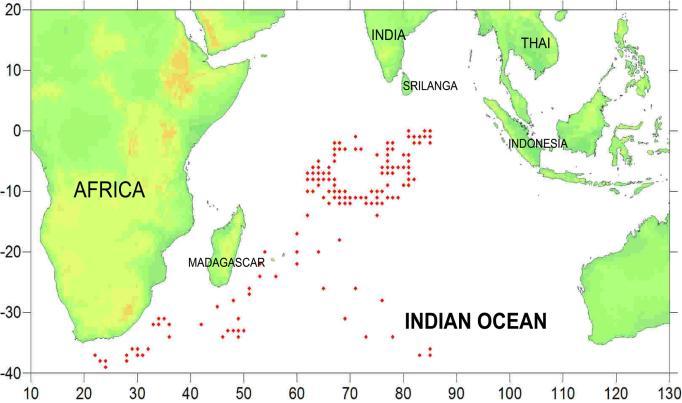 The fishing grounds in were mostly distributed in the middle