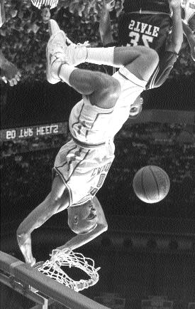 H. Jayson Singe A two-time second-team All- America selection and member of the 1994 John Wooden All-America team, Eric Montross was the starting center for the 1993 Tar Heel squad that won the NCAA
