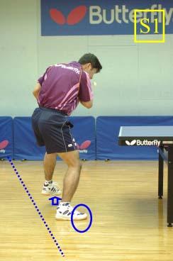 That is not absolutely necessary but it can be seen very often because it is easier to turn the upper body when standing on one leg. He is still looking at the ball.