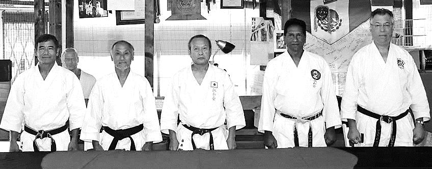 JKF Goju Kai Grading Panel in Santa Monica, CA in November 2017 All are JKF Goju Kai Rokudan or higher and all possess a Kyoshi title or greater.
