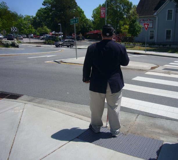 Street Crossing Tasks for pedestrians who are blind or who have low vision 24 Determining the appropriate crossing location Aligning to cross (establishing a correct heading)