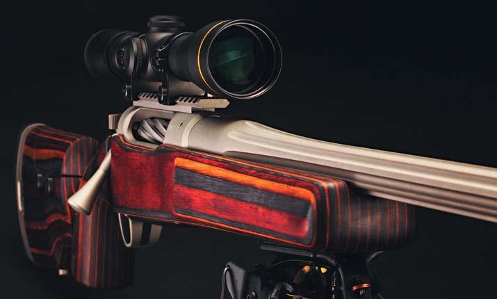 The rifle is equipped with an Orsis Model 008 muzzle brake