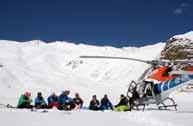 The decision taking off with the helicopter for heliskiing depends on the weather and snow conditions, as well as avalanche risk.