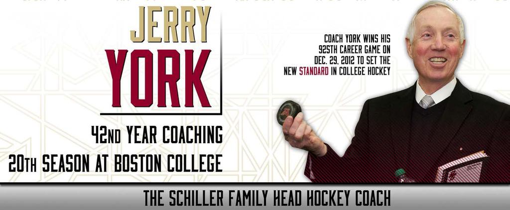 Phil 82 and Kim Schiller have long loved Boston College Hockey. In 2012, they chose to endow the head men s ice hockey coach position, currently held by Jerry York.