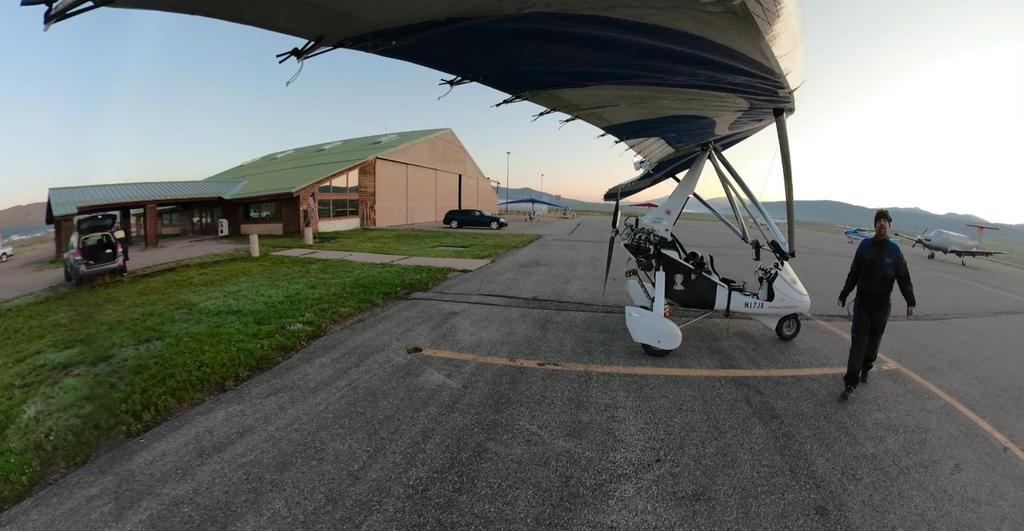 Last night we traded a sunset flight for a morning flight. That meant getting up early.