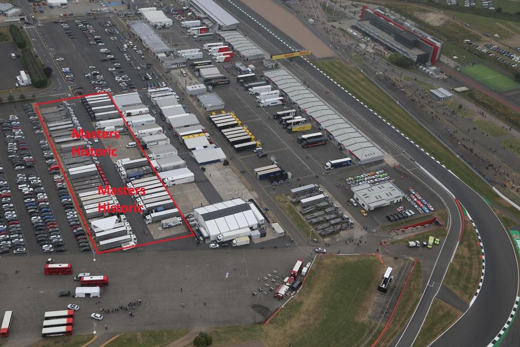 ACCESS TO THE PADDOCKS: The Masters Support Paddock will be in National Pits area (see attached map) and will be open for setup from 09h00 on Wednesday 04 th July.