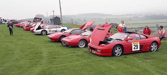 Hillclimbing & Sprinting The Essential Manual Ferrari Owners Club on parade A line-up of Moggies Locaterfields ready for the start one of these fabulous motor cars.