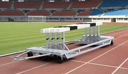 L02830 width 3,96 m Art. No. L02829 5,00 m width barrier Trolley Aluminium, fully welded. Extra low loading area, profiled non-slip surface.
