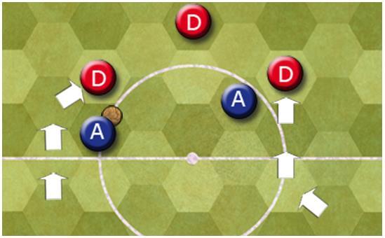 Defensive Retreat Choose up to 2 players located in the opponents half of the pitch, and
