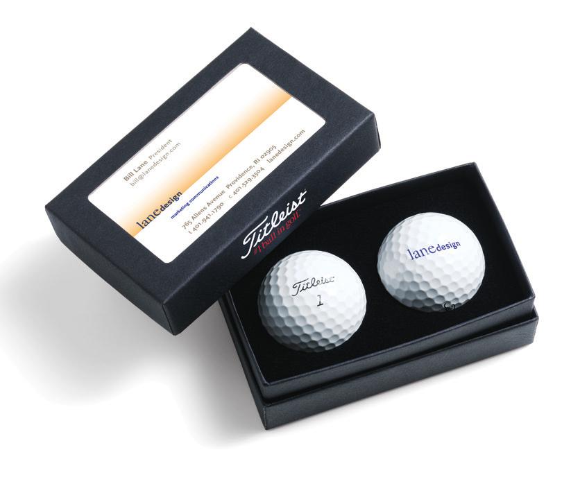 TITLEIST 2-Ball Business Card Box Showcase your business card through the window of this box.