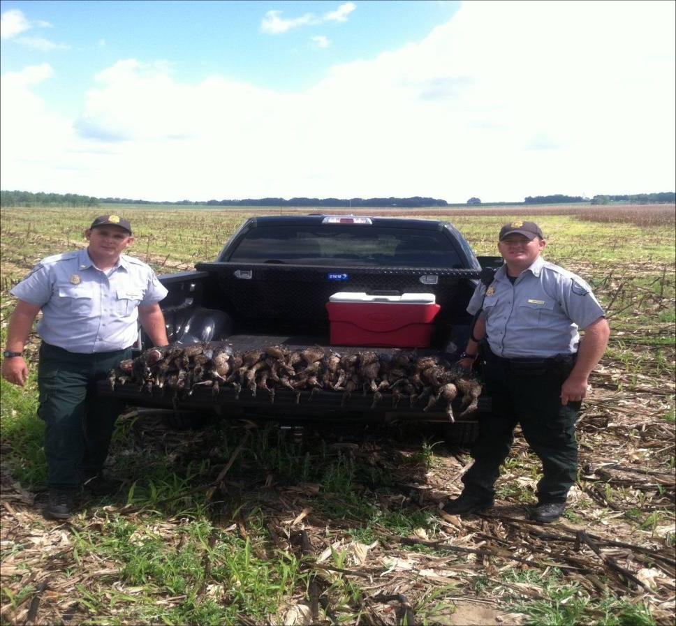 Region V- Albany (Southwest) SEMINOLE COUNTY On September 29 th, Sgt. Rick Sellars, RFC Tony Cox, and Ranger Jace Heard located a duck hunt that was being held in a partially flooded corn field.