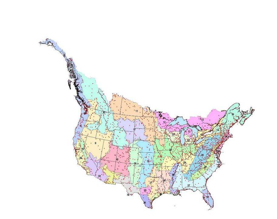 Fig. 1 Regions of the continental U.S.