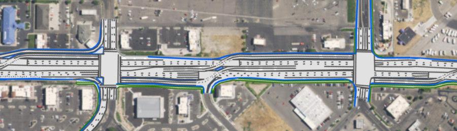4.2.2 Continuous Flow Intersections Alternative US-6 Spanish Fork Fact Finding Study December 2017 The Continuous Flow Intersections (CFI) Alternative assumed that CFIs would be installed at the