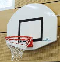 Wooden backboard 120x90 cm, with fixed ring and net.