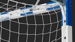 Net for handball/futsal goal 1615206 2,2 mm white nylon net for goal, meshes 10x10 cm finished with
