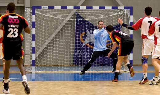 Net for IHF handball goal 1615214 Same as 1615206 but depth at the top: 100 cm, at the bottom: 150