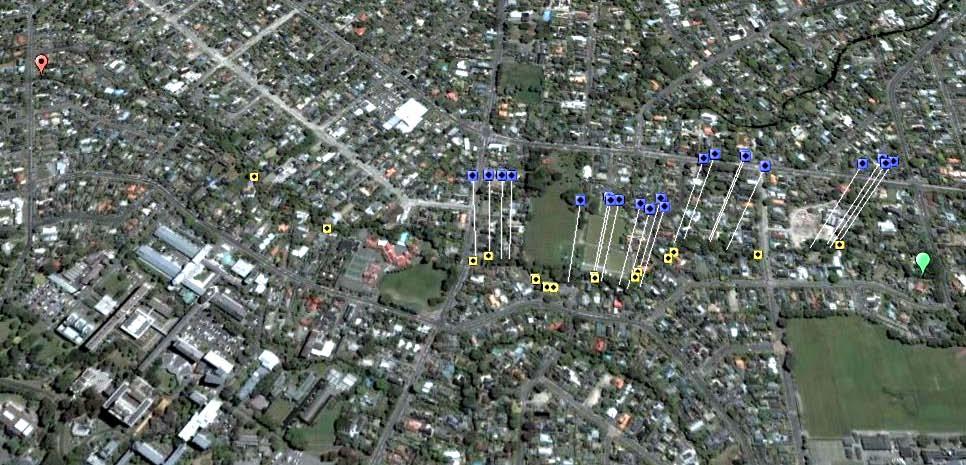 Fendalton Road Memorial Avenue Straven Road Clyde Road Tui Street Figure b. Waimairi Stream showing redd sites (GPS coordinates) from the 2002 survey, and redds from the 2008 survey.