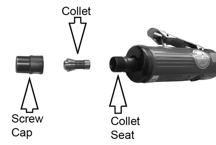 If a mini-oiler is not being used, run a few drops of oil through the tool before use. It can be entered through the inlet connector or via the hose at the nearest connection to the air supply. 3.