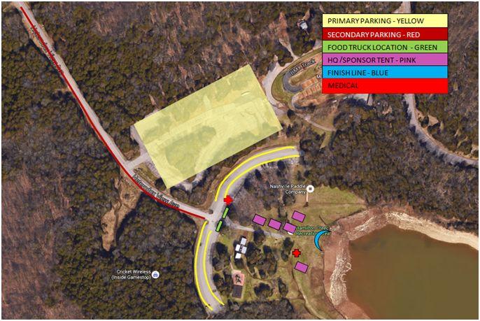 RACE SITE LAYOUT & PARKING VOLUNTEERS WILL BE ASSISTING WITH PARKING TENTATIVE LOCATIONS ONLY - RACE HQ, SPONSOR TENTS & FOOD TRUCK
