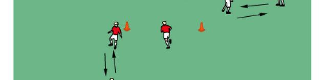 Players on the inside move around looking to receive a ball from the players on the outside and perform the following exercises: 2touchpassing 1touchpassing Receive on the half turn dribble to the