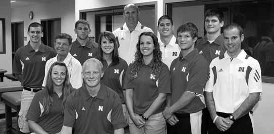 Nebraska Football Support Staffs coaches & staff Equipment and Student Managers: Front row (from