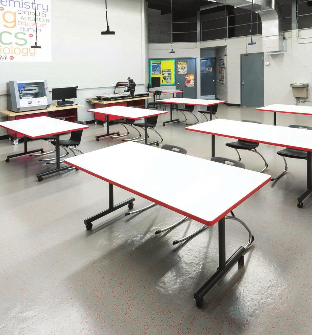And with two height-range options available, tables can easily accommodate different age groups or work