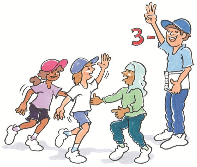 Activity 5 - Numbers Develop space awareness and team work. All move around in random directions avoiding body contact with others.
