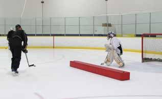 PeeWee, Bantam, and Midget goalies will train with the goalie coach 1 day/week, take shots with their age group 1 day/week, and skate 1-2 days/week with their group.