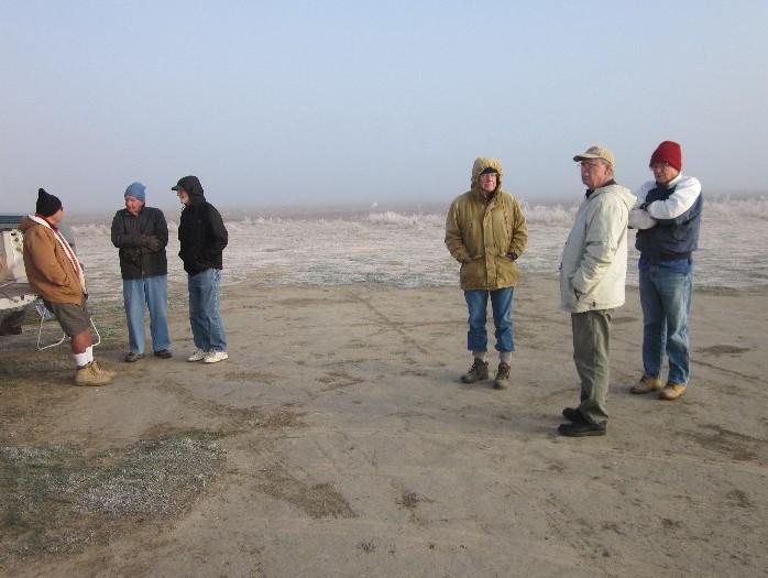 George Walter sent this image of a bunch of hardy and desperate SCAMPS waiting for the first thermal of the day, sometime in early January, 2012.I imagine even the donuts were likely frozen!