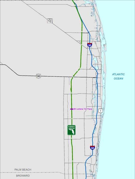 Funded Construction Projects FY 2018 to 2023 Description # Lanes Widen between MP 86 - Boynton Bch Blvd and MP 93 - Lake Worth Rd* [FPN: 406144-1] All-Electronic Tolling Conversion Phase
