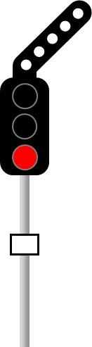 3. Junction Indicators A Junction Indicator is mounted above the Controlled Absolute Signal with which it is associated and exhibits an indicator for each diverging Route in conjunction with a