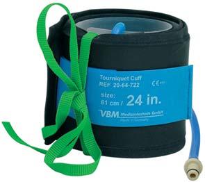connectors (PLC) For easy attachment and detachment For safe and leak-free inflation Single Cuffs Patient, Size Fabric Cuffs Washable and reusable Fixation via Velcro tape Bladder and fabric sleeve