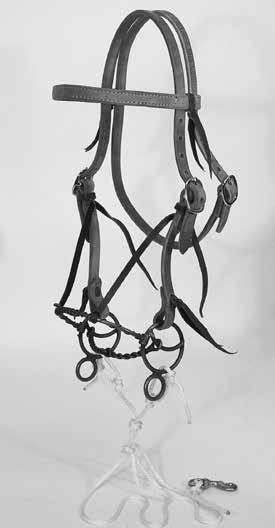 A very balanced tool, excellent when working with a stiff necked horse that won t give its head to you.