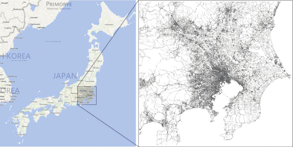 520 The Multi-Agent Transport Simulation MATSim Figure 92.4: Arterial road network in Tokyo Metropolitan Area. workplace.