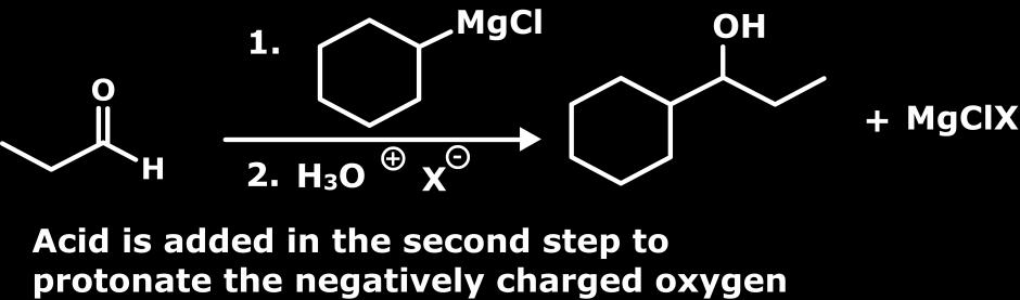3 Reaction with Ketones When a Grignard reagent reacts with a ketone, the addition