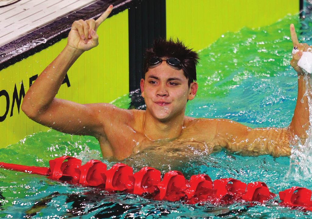 Joseph Isaac Schooling DOB: 16 June 1995 HEIGHT: 184cm WEIGHT: 76kg I love being in the water and that is why I love to swim. It is a huge honour to be able to represent Singapore.