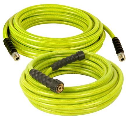 of page 1 for Flexzilla air hose features HFZ3802YW2B 3/8 in. x 2 ft. ball swivel whip hose HFZ3804YW2B 3/8 in. x 4 ft. ball swivel whip hose HFZ3806YW2B 3/8 in. x 6 ft.