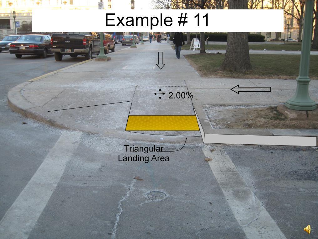 Combining ramp types is acceptable and the department recognizes that one ramp type does not fit all.