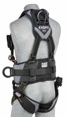 Rescue Harness ExoFit NEX Arc Flash Climbing Harness With Nomex /Kevlar fibre web, dorsal web loop and front rescue loops, locking quickconnect buckles, comfort padding.