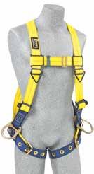 Harnesses 1101781C Delta Vest-Style Harness Back and shoulder D-rings, passthrough buckles.