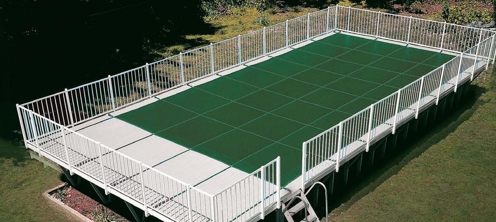 ON-GROUND POOL COVERS SUPERIOR SAFETY, STRENGTH AND PROTECTION.