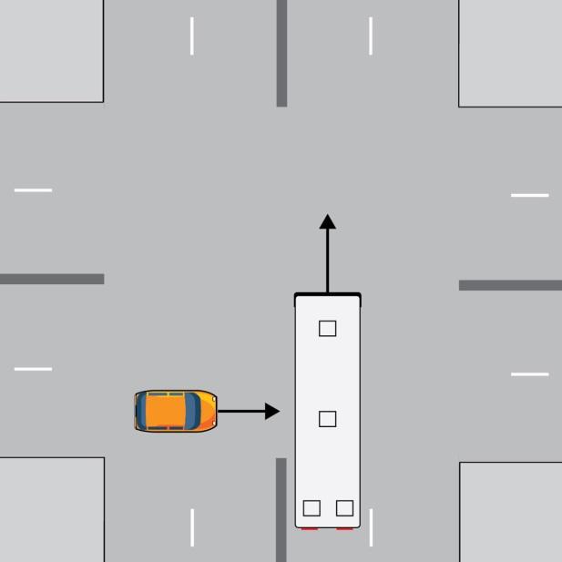 Angle Crashes 2. Non-DART Vehicle Approaching From Left (31%) a.