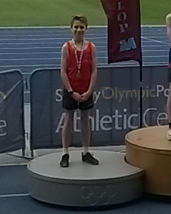 Oliver Smith (below) was Senior s only representative in the middle distance events competing in 12-3yrs