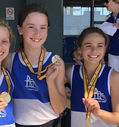 Georgia Phillips (right) who qualified for State Cross Country earlier this season, proved what an all rounder she is when she also secured a spot at the NSWPSSA when she jumped 4.
