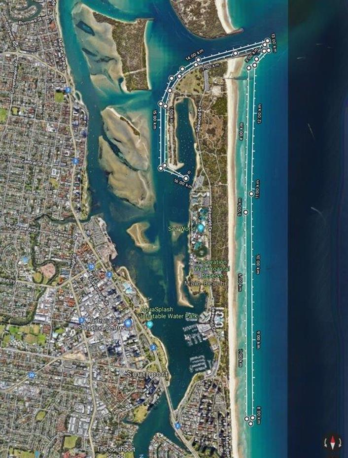 Long Course OC6 16 KM Start at the VMR shorefront facing north staying to the right of the main channel and close to righthand shoreline. Stay out of the main channel at all times.