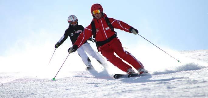 (close after bend) First parallel turns (using skiing sticks) Parallel skiing/terrain Parallel carving short turns/top group TIMES OF COURSES Sunday to Friday 10:00 12:00 & 13:15 15:15 Lunchtime